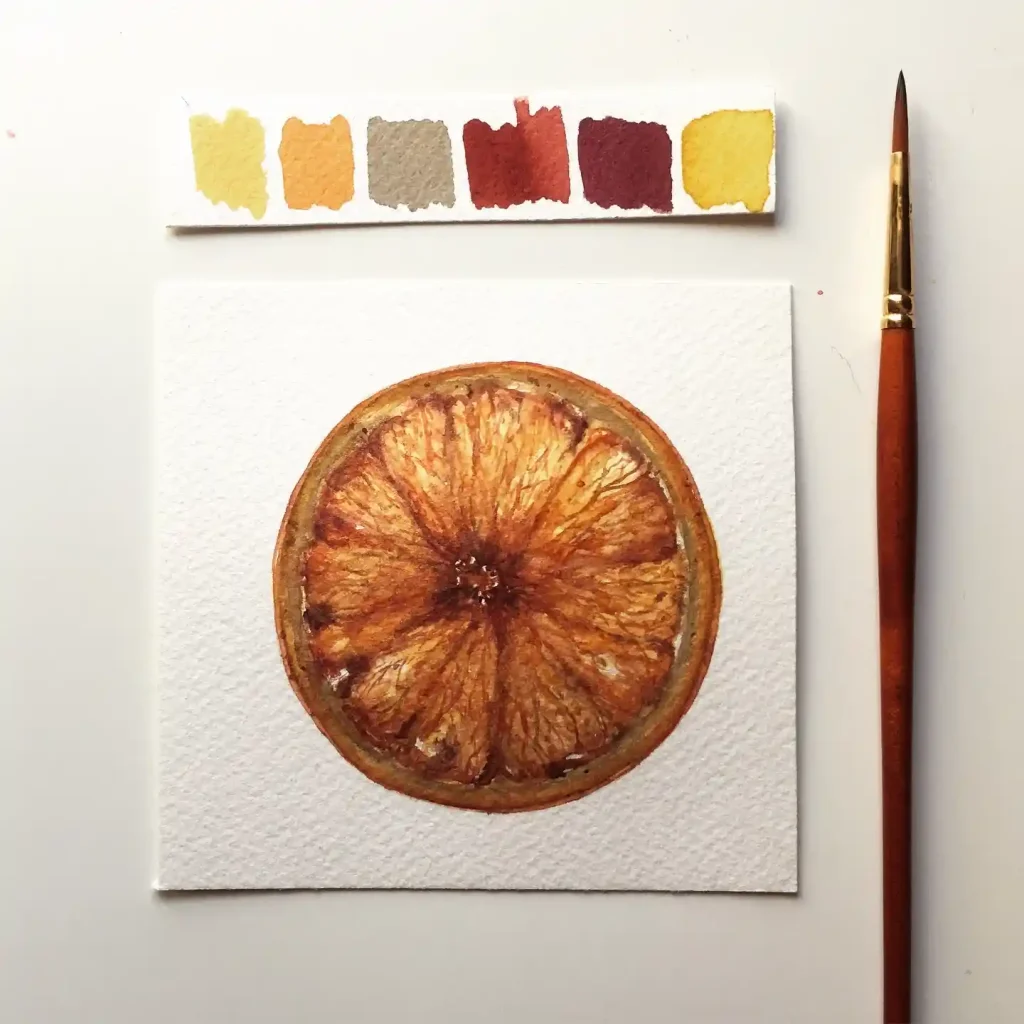 Watercolor Orange Drawing Ideas 4
