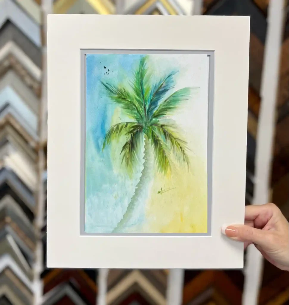 Watercolor Palm Drawing Ideas 20