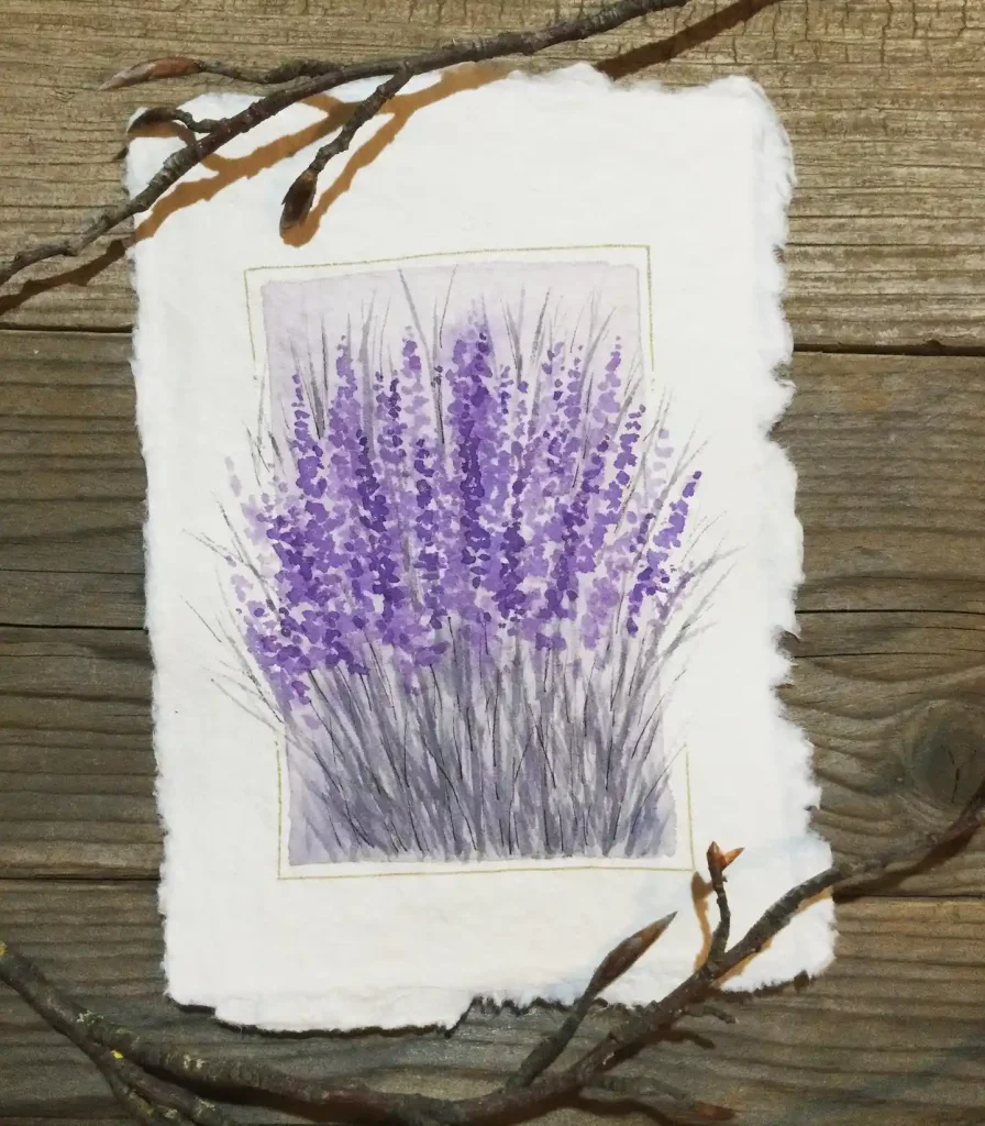 Watercolor lavender Drawing Ideas 15
