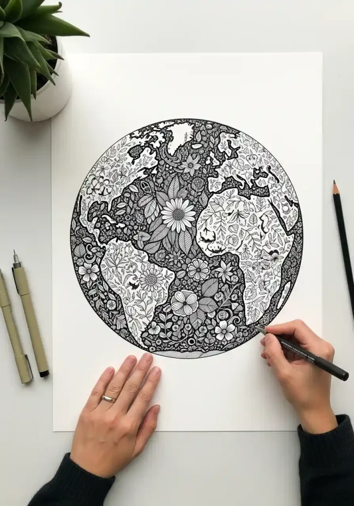 Earth Day art drawing 32