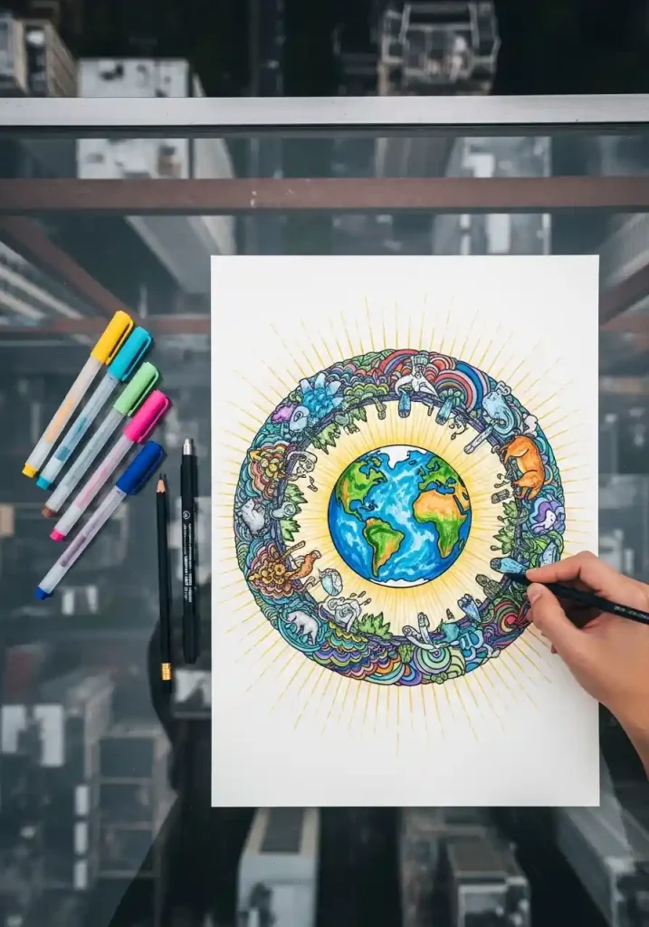 Earth Day art drawing 48