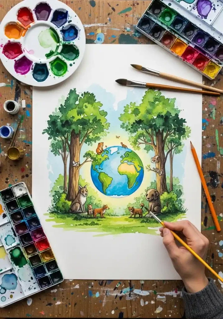 Earth Day art drawing 6