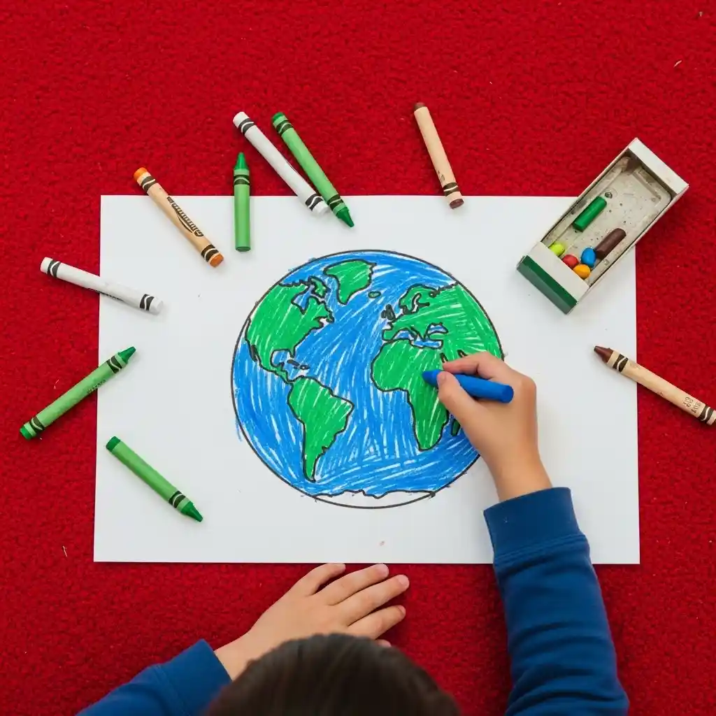 Earth Day kids art drawing 18