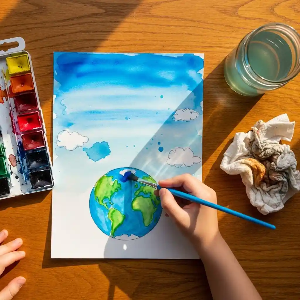 Earth Day kids art drawing 20