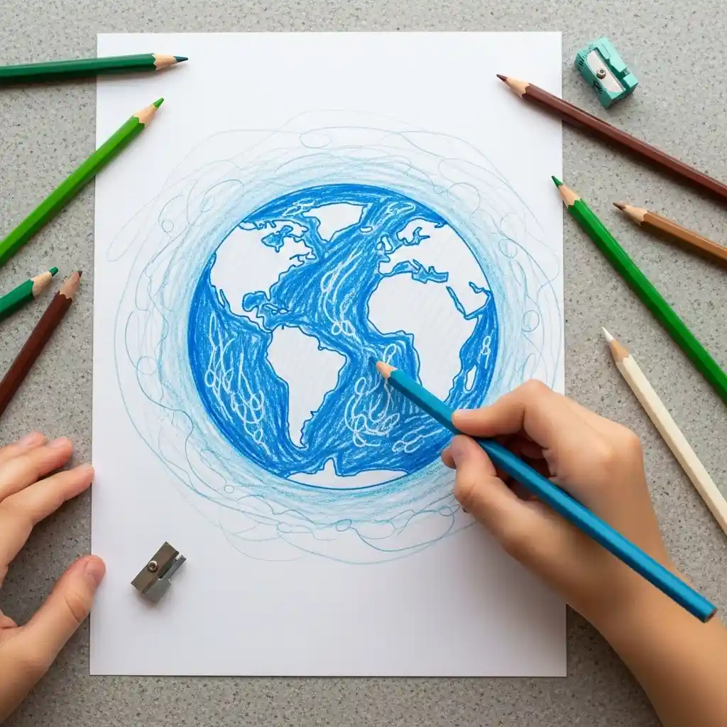 Earth Day kids art drawing 30