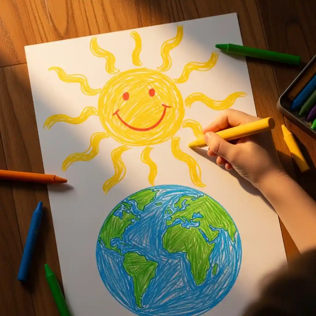 Earth Day kids art drawing 32