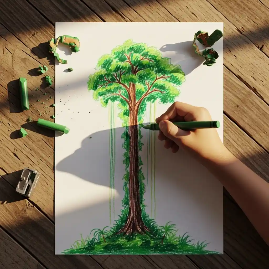 Earth Day kids art drawing 8