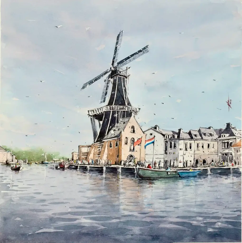 Watercolor Amsterdam Drawing Ideas (12)