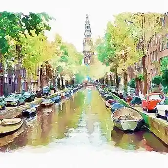 Watercolor Amsterdam Drawing Ideas (15)