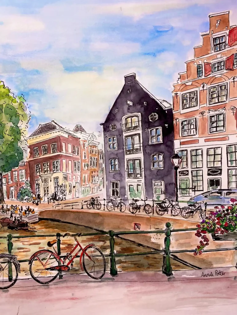Watercolor Amsterdam Drawing Ideas (2)