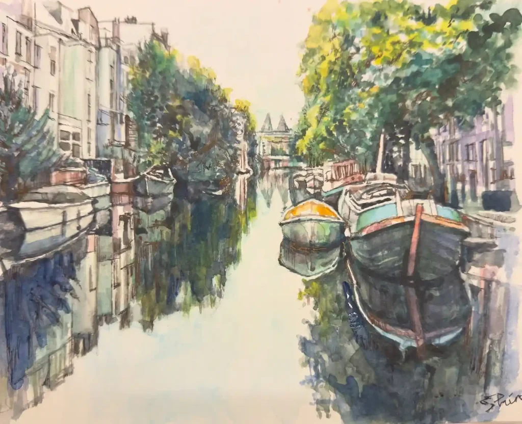Watercolor Amsterdam Drawing Ideas (22)