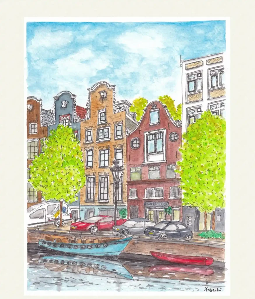 Watercolor Amsterdam Drawing Ideas (24)