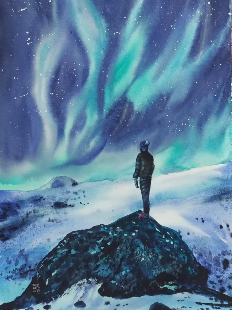 Watercolor Aurora Drawing Ideas (13)