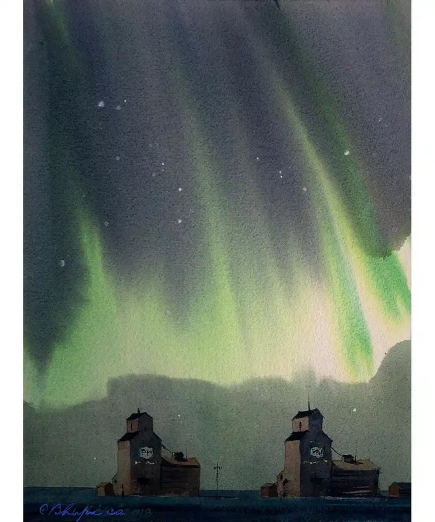 Watercolor Aurora Drawing Ideas (5)