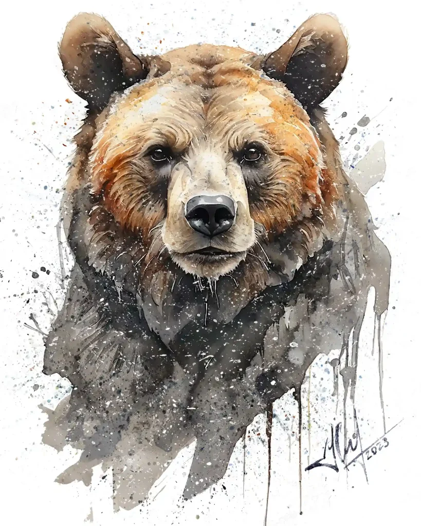 Watercolor Bear Drawing Ideas (1)