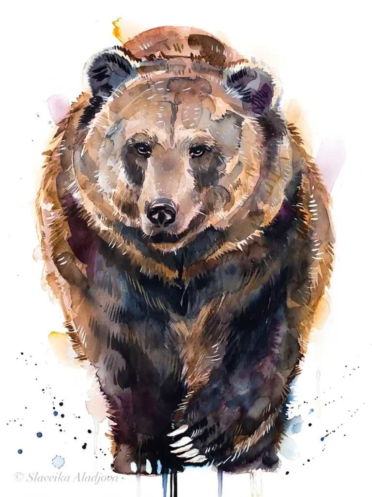 Watercolor Bear Drawing Ideas (10)