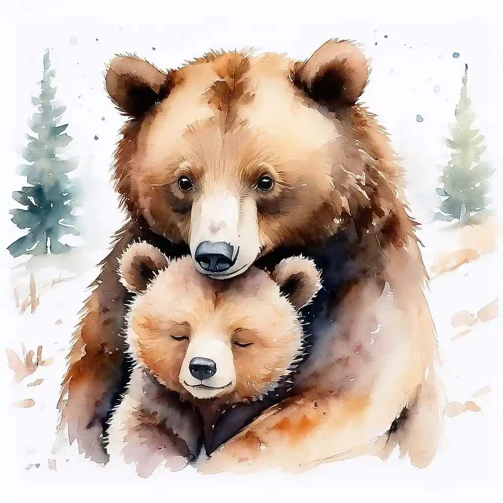 Watercolor Bear Drawing Ideas (11)