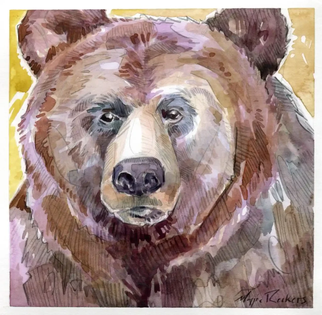 Watercolor Bear Drawing Ideas (12)