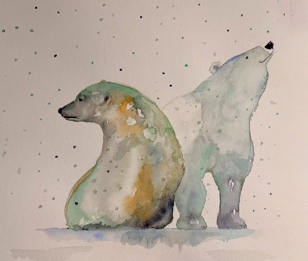 Watercolor Bear Drawing Ideas (2)