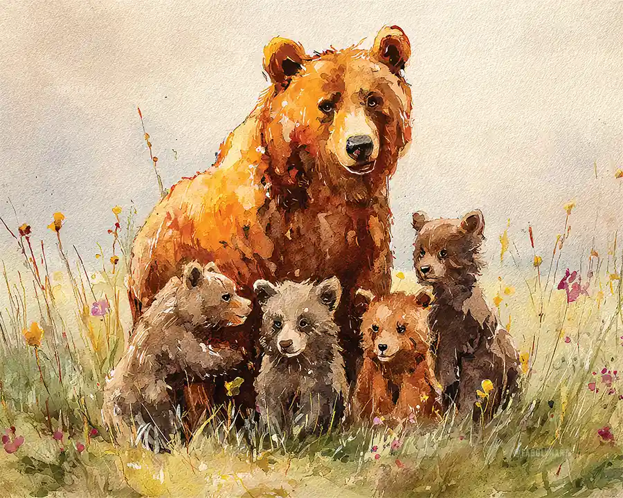 Watercolor Bear Drawing Ideas (25)