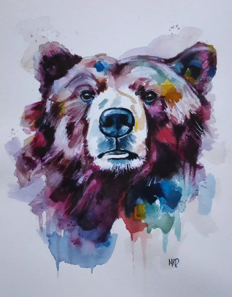 Watercolor Bear Drawing Ideas (7)