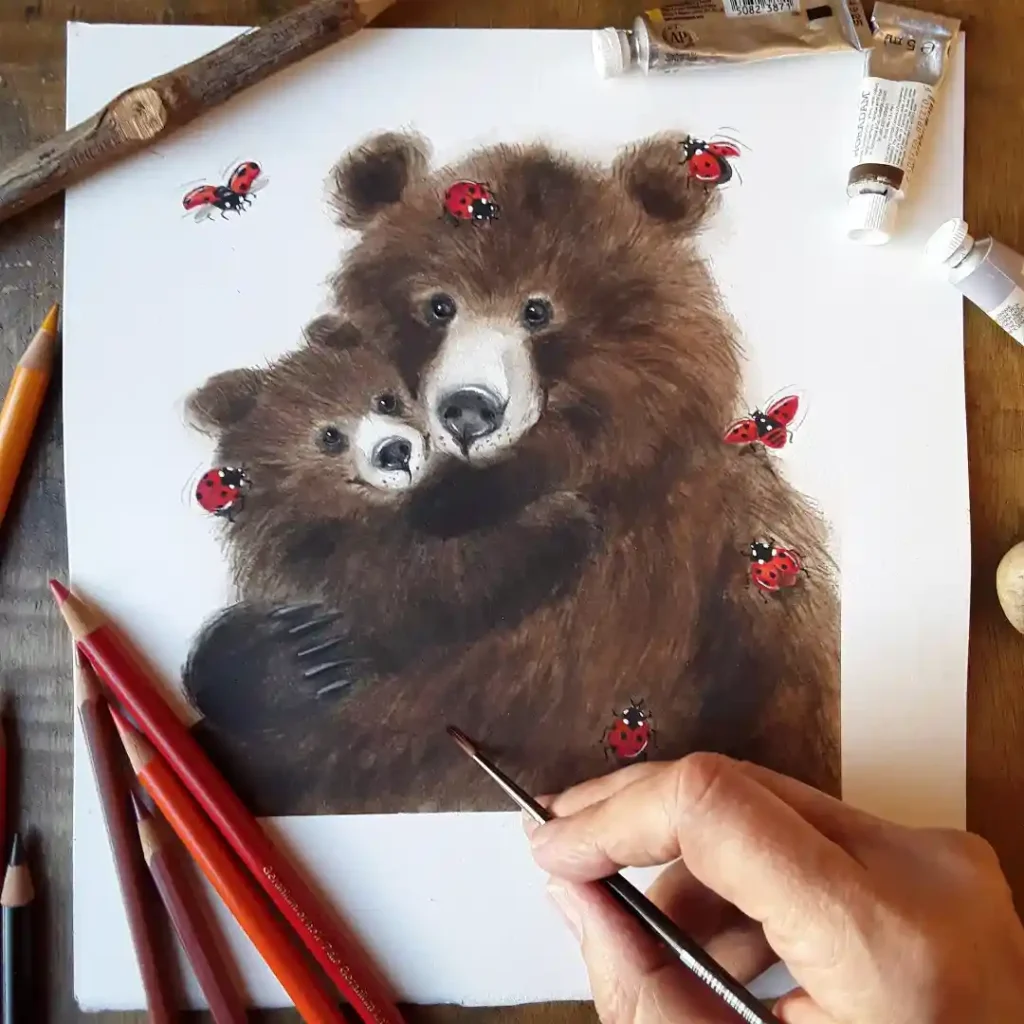 Watercolor Bear Drawing Ideas (9)