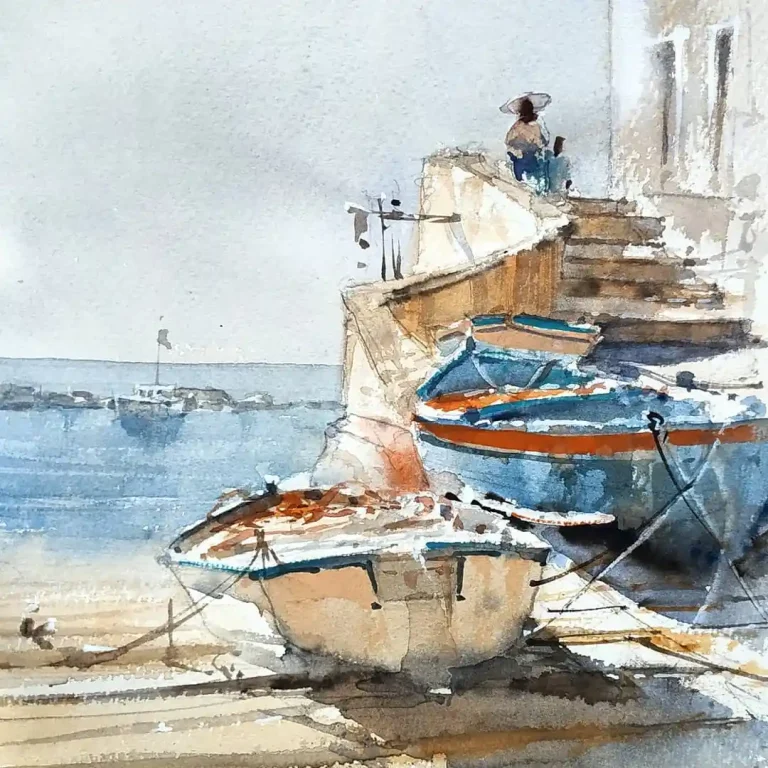 Watercolor Boat Drawing Ideas (24)
