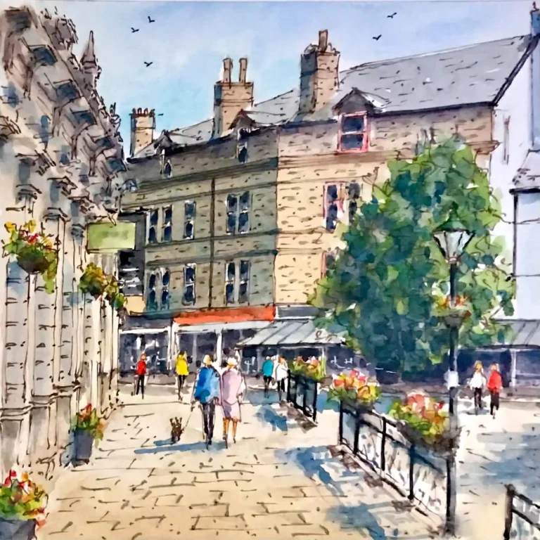 Watercolor Building Drawing Ideas (7)