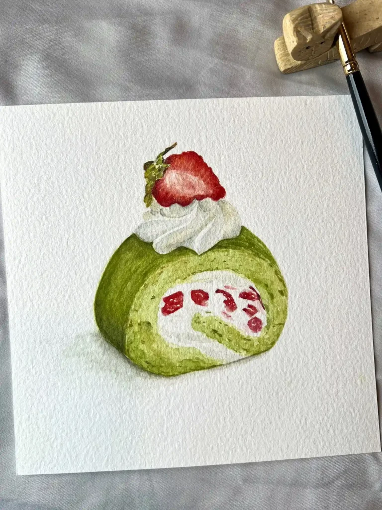 Watercolor Cake Drawing Ideas (11)