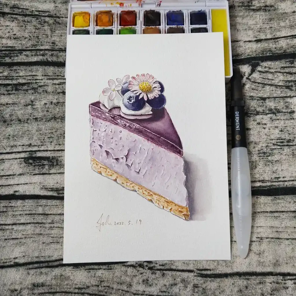 Watercolor Cake Drawing Ideas (13)