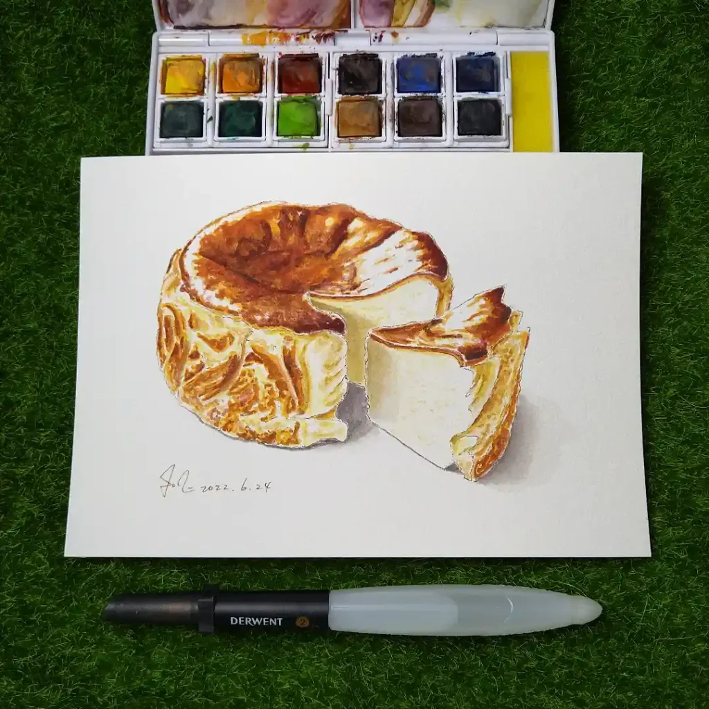 Watercolor Cake Drawing Ideas (14)
