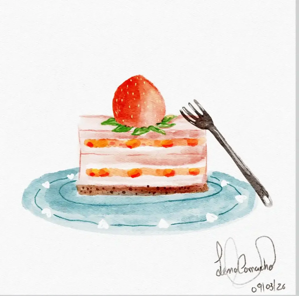 Watercolor Cake Drawing Ideas (16)