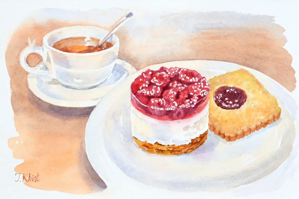 Watercolor Cake Drawing Ideas (17)