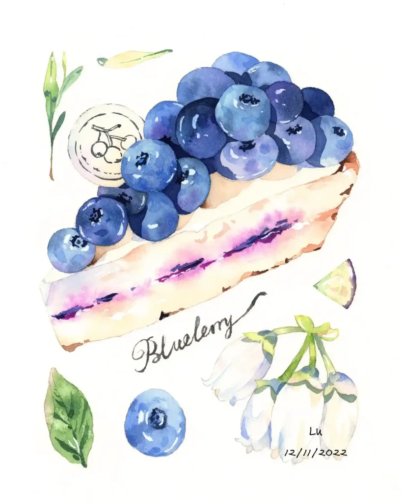Watercolor Cake Drawing Ideas (21)