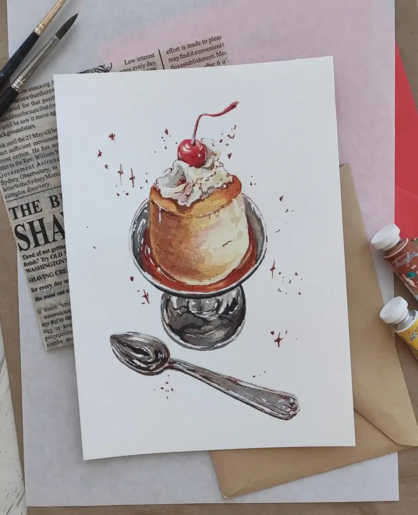 Watercolor Cake Drawing Ideas (30)