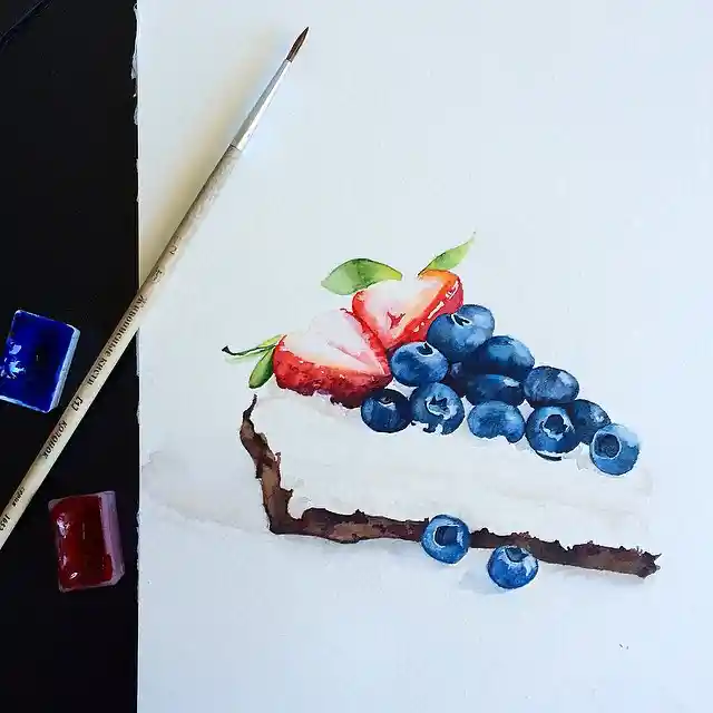 Watercolor Cake Drawing Ideas (4)