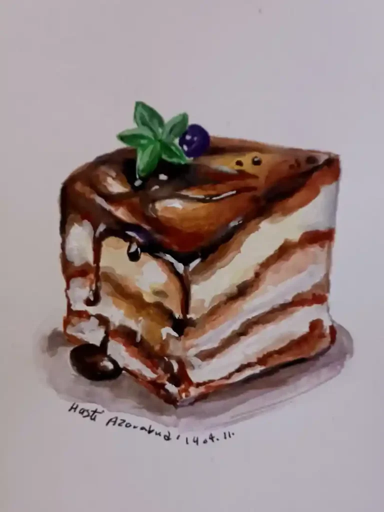 Watercolor Cake Drawing Ideas (8)