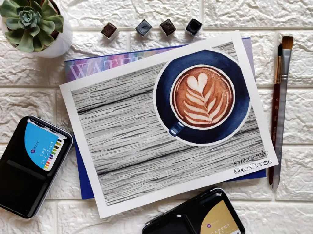 Watercolor Coffee Drawing Ideas (10)