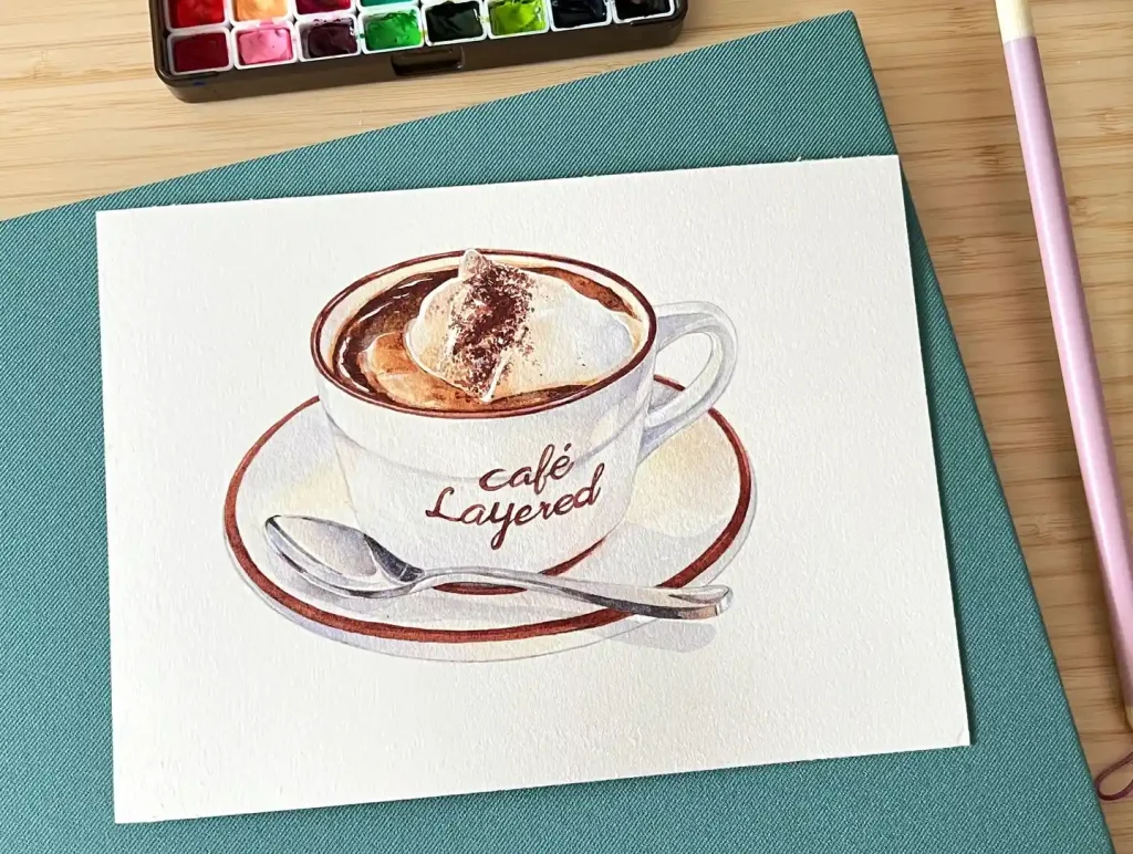 Watercolor Coffee Drawing Ideas (14)