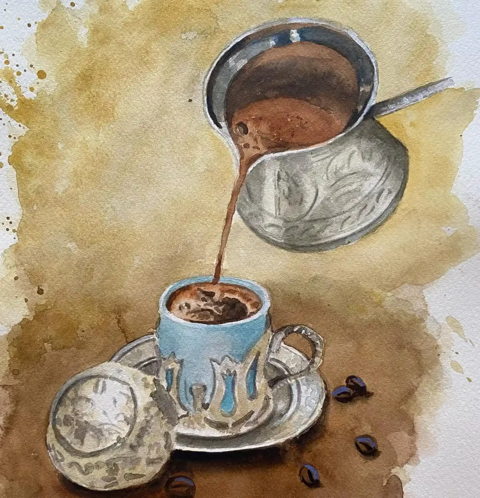 Watercolor Coffee Drawing Ideas (17)