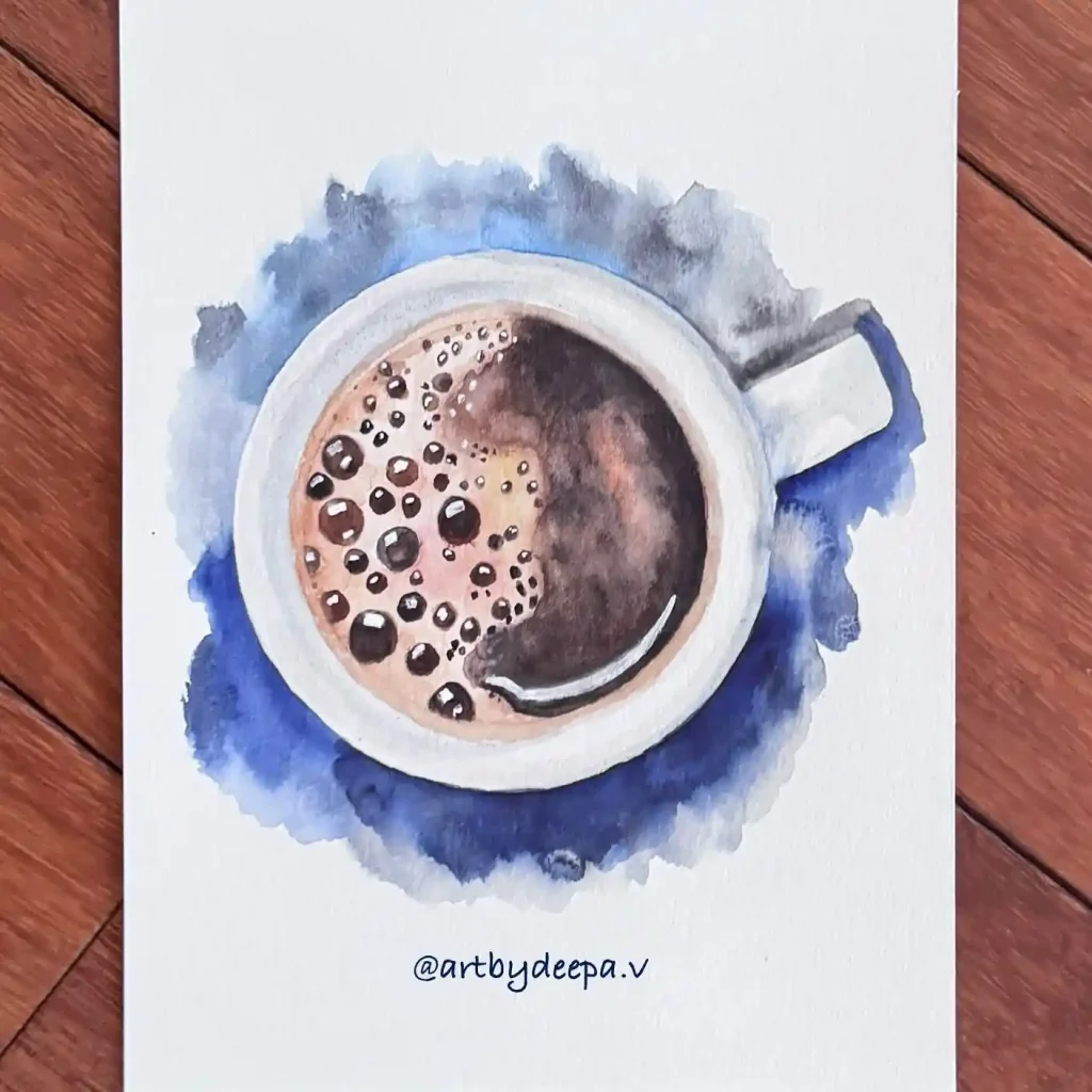 Watercolor Coffee Drawing Ideas (2)
