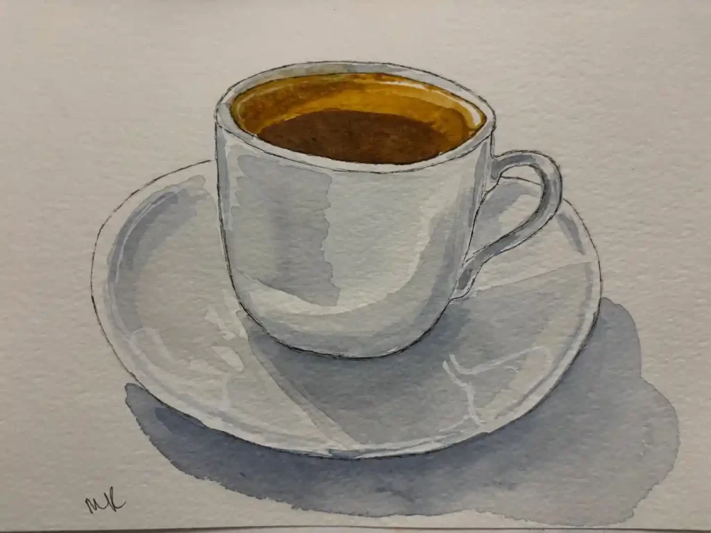 Watercolor Coffee Drawing Ideas (23)