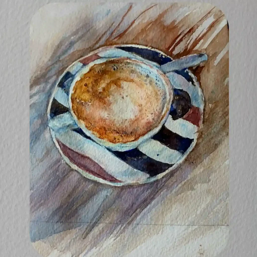 Watercolor Coffee Drawing Ideas (25)