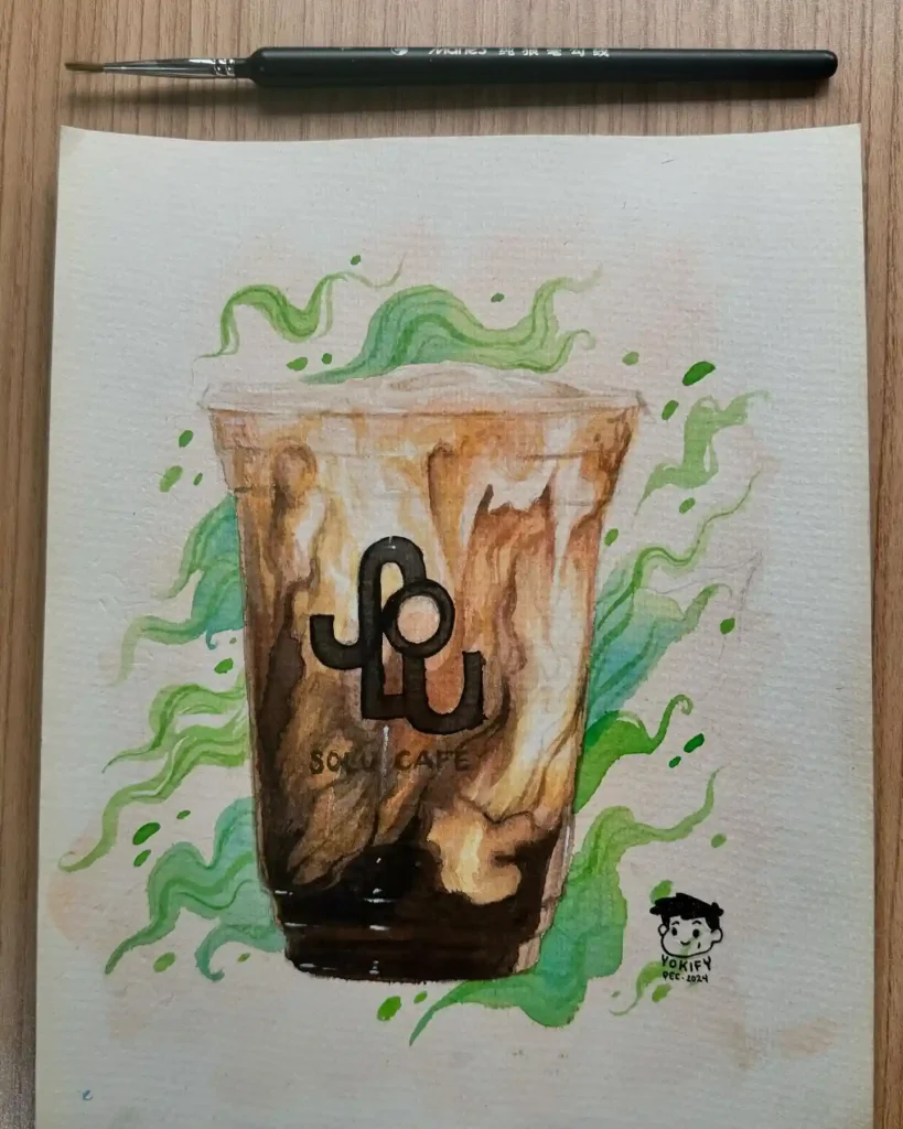 Watercolor Coffee Drawing Ideas (26)