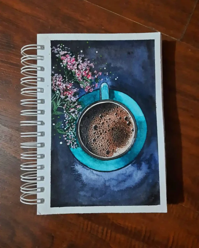 Watercolor Coffee Drawing Ideas (3)