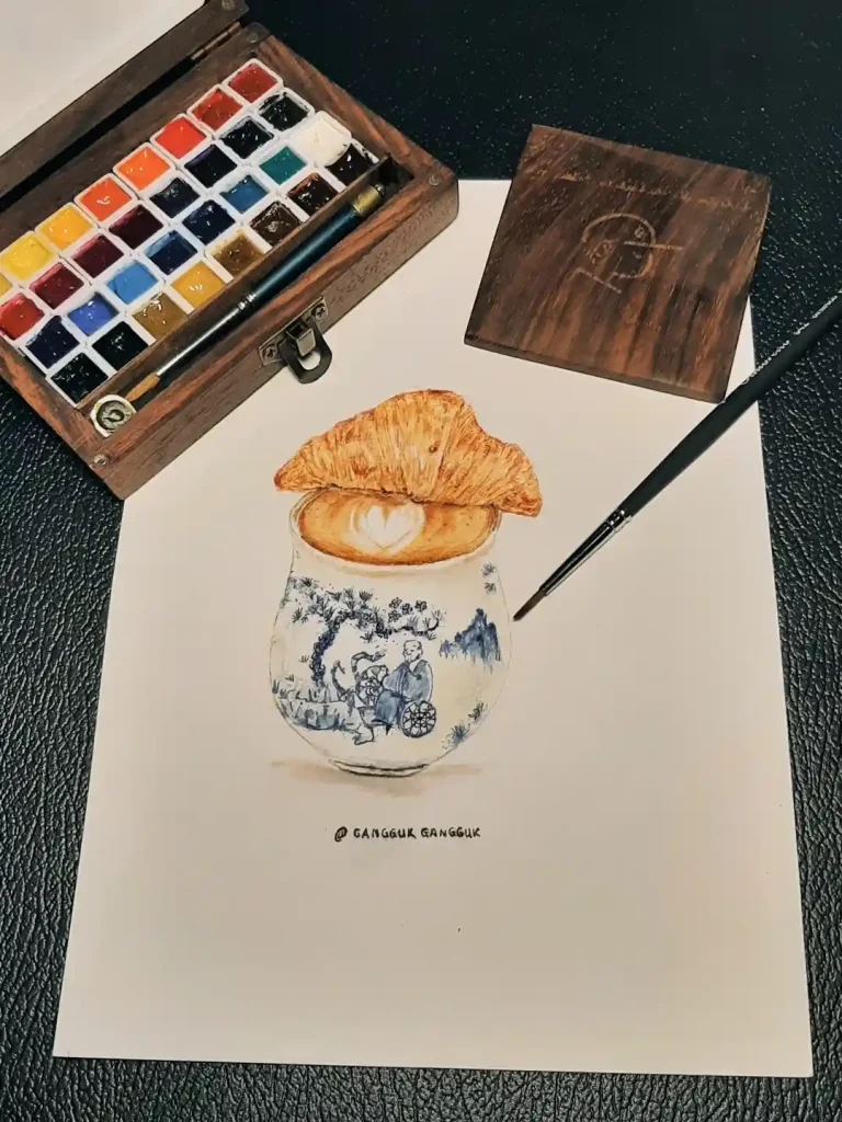 Watercolor Coffee Drawing Ideas (7)