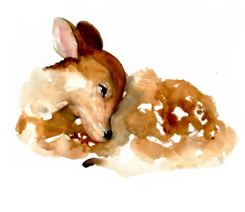 Watercolor Deer Drawing Ideas (11)