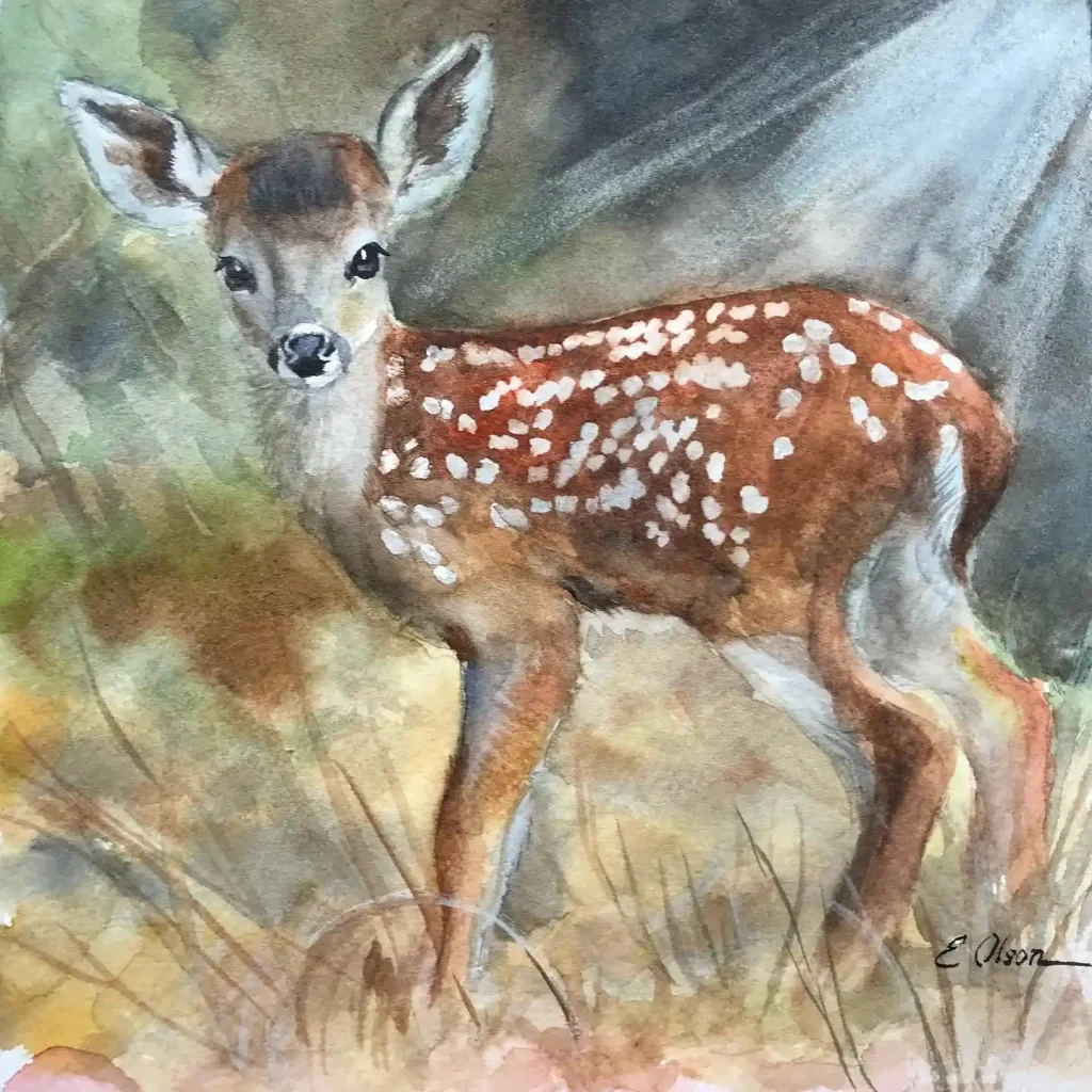 Watercolor Deer Drawing Ideas (25)