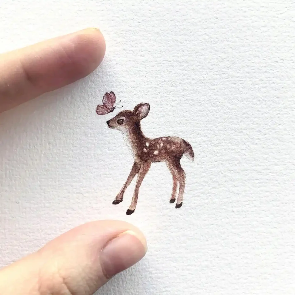Watercolor Deer Drawing Ideas (26)
