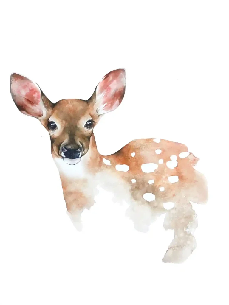 Watercolor Deer Drawing Ideas (9)